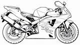 Motorbike Colouring Coloringhome Gratuitement sketch template
