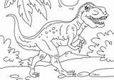 Dinosaur Coloring Rex Tyrannosaurus Large sketch template