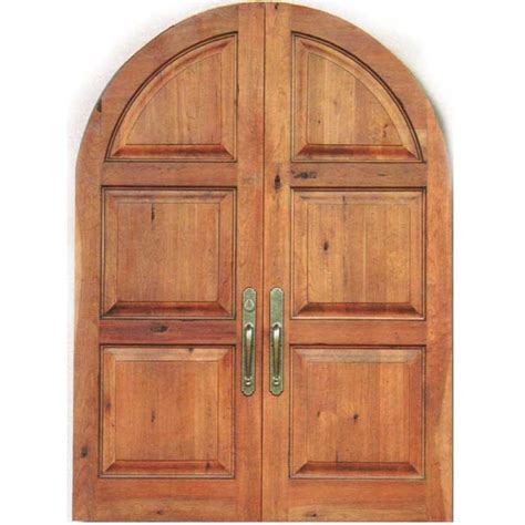 pre hung hardwood double radius door finished  color jon oakland