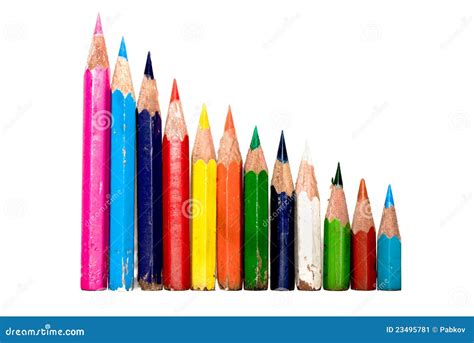 color pencils stock image image  orange isolated