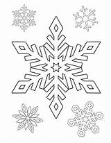 Coloring Pages Snowflake Simple Getdrawings sketch template