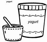 Yogurt Yogures Yoghurt Haz Compartan Disfrute Pretende Motivo sketch template