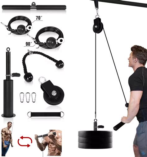 cable pulley system gym cable triceps push  system