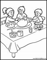 Coloring Table Pages Dinner Dining Room Bedroom Thanksgiving Setting Kids Drawing Color Getdrawings Getcolorings Popular Coloringtop sketch template