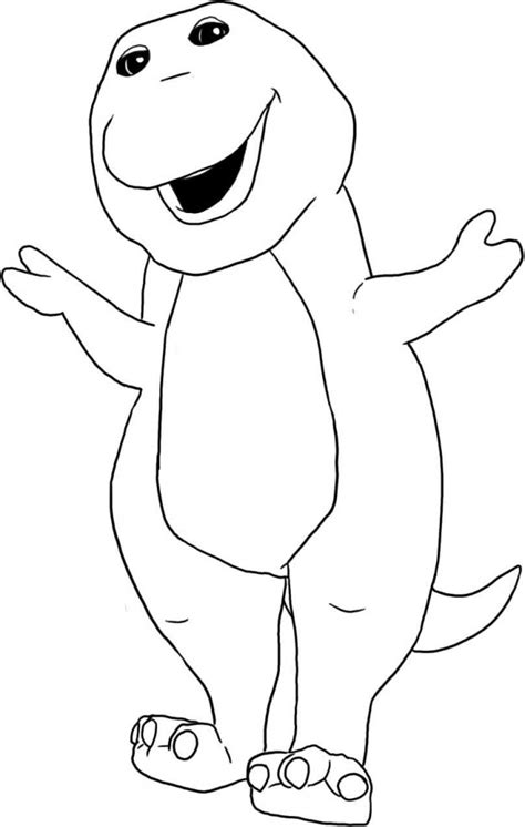 barney coloring pages coloring pages