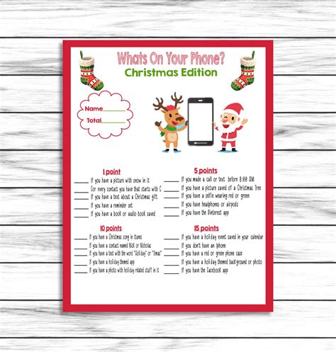 christmas game whats   phone christmas party game etsy australia