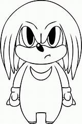 Coloring Knuckles Pages Sonic Clipart Library Clip Popular sketch template