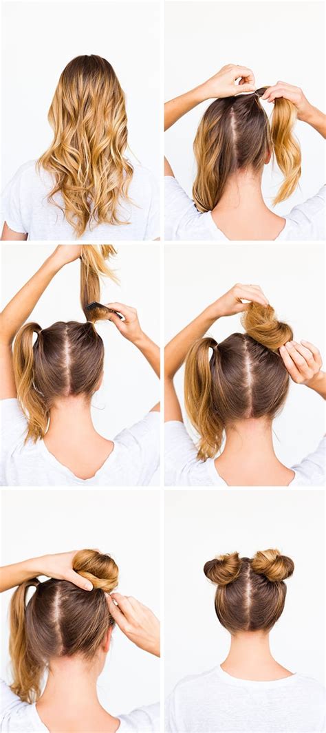 buns     double bun hair tutorial