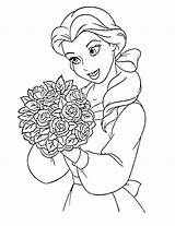 Coloring Princess Belle Disney Pages Flowers Flower Drawing Clipart Carry Sheet Library Popular Coloringhome Print sketch template