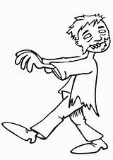 Zombie Coloring Pages Halloween Clipart Kids Drawing Colouring Scary Cartoon Cute Zombies Drawings Female Outline Dead Cliparts Cartoons Printable Clip sketch template