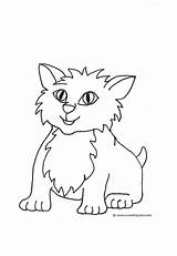 Coloring Pages Cat Small Cute Color Print Printable Kitten Clipartqueen sketch template