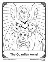 Guardian Coloring Angel Getcolorings Herald Store sketch template