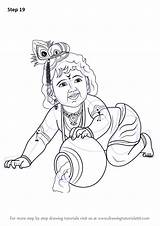 Krishna Hinduism Drawingtutorials101 sketch template