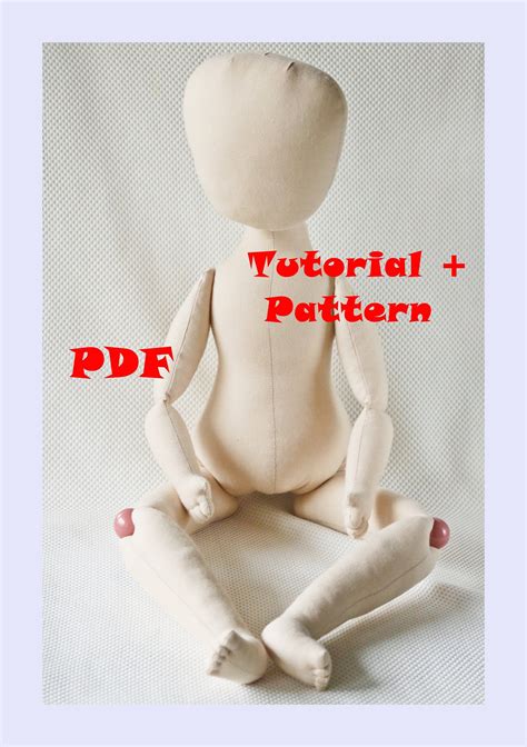 tutorialpattern doll body 24in 61cm cloth doll pattern etsy doll
