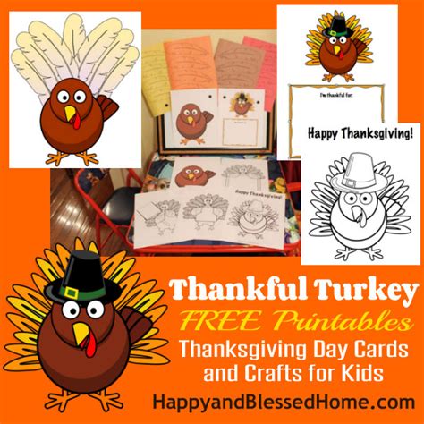 printable thanksgiving day cards  crafts  kids