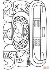 Coloring Mayan Pages Maya Printable Symbol sketch template
