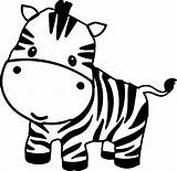Animal Clipart Clip Cute Cartoon Clipartmag Zebra sketch template