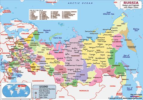 russia map hd political map  russia