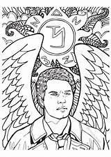 Supernatural Coloring Pages Color Book Castiel Printable 5sos Drawings Sheets Tv Getcolorings Adult Easy Choose Board Fangirl Quest Series Books sketch template