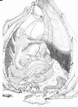 Smaug Hobbit Ori Tolkien Ausmalbilder Lotr sketch template