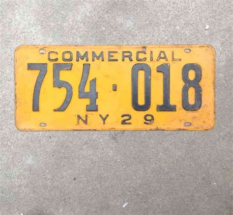 york commercial license plate