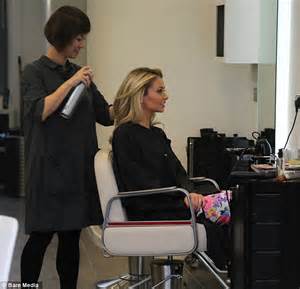 gemma merna treats herself to a pre dinner blow dry and