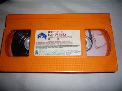 the orange vhs cassettes for blue s clues nostalgia