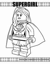 Coloring Supergirl Pages Lego Truenorthbricks sketch template