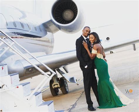 Couple Take Their Pre Wedding Photoshoot To A Private Jet