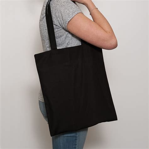 black cotton tote bag ethically sourced bidbi