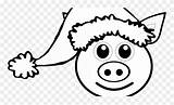 Santa Pig Coloring Christmas Pages Australian Clipart Claus Pinclipart Report sketch template