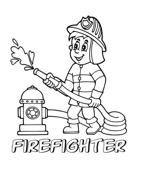 firefighter coloring page  printable coloring pages  kids