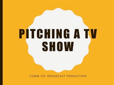 create  pitch  reality tv show idea