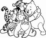 Pooh Winnie Coloring Pages Friends Loved Wecoloringpage Piglet Rocks sketch template