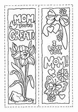 Bookmarks Coloring Mother Printable Color Printablee Via sketch template