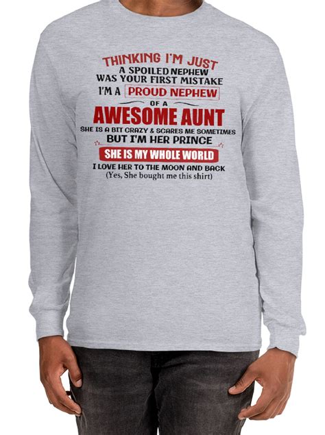 Nephew T Shirt From Aunt Aunt T To Nephew Nephew Tee Etsy
