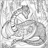 Coloring Pages Mythical Creatures Celestial Creature Magical Fantasy Mystical Seasonings Color Animal Printable Adults Adult Mythological Print Dragon Colouring Book sketch template