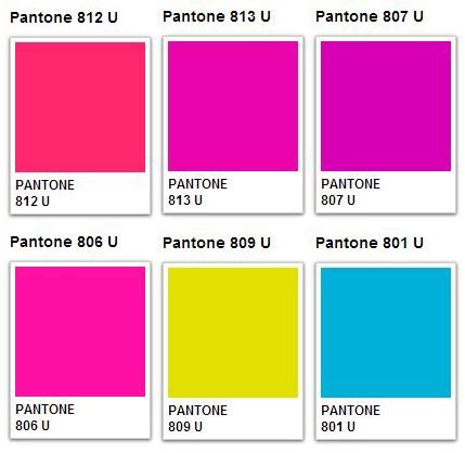 neon colors pantone