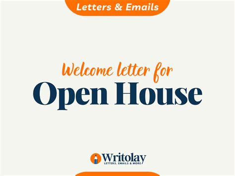 open house  letter template writolay
