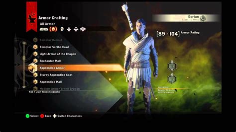 dragon age inquisition armor schematics montage  chars youtube