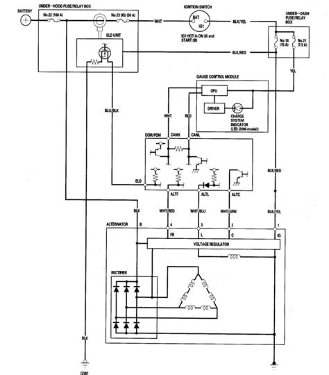 honda accord  wiring diagrams charging system carknowledgeinfo