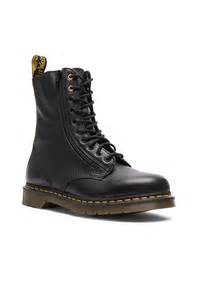 yohji yamamoto  dr martens oiled leather zip boots  black modesens
