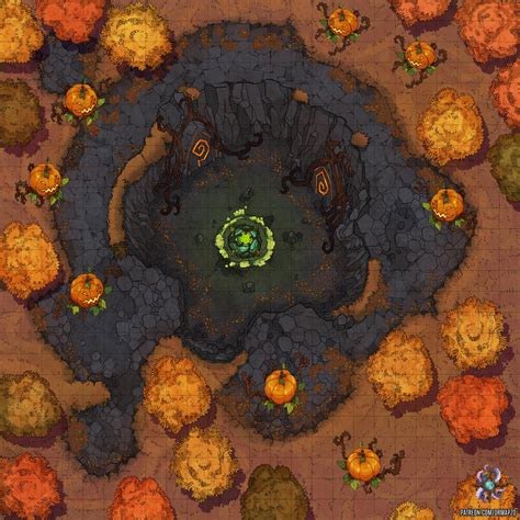 ocart halloween witch cauldron battle map  rdnd