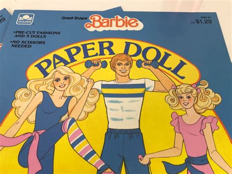 great shape barbie paper doll books   stock