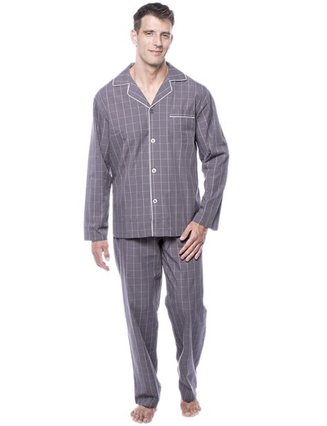 mens  woven cotton pajama sleepwear set noble mount