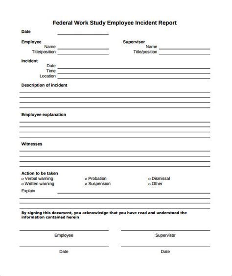 incident report form template word  templates  templates