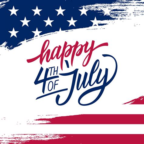 happy independence day greeting card  brush stroke background