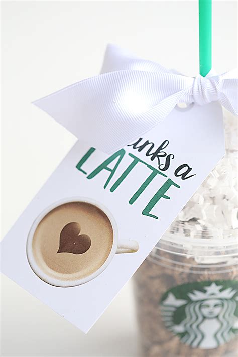 latte starbucks teacher gift idea