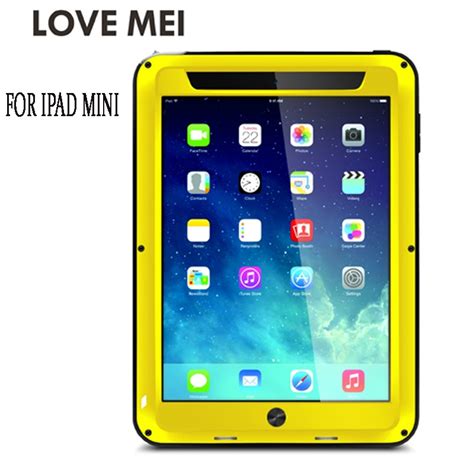 buy  ipad mini     case original love mei aluminum cover shockproof case