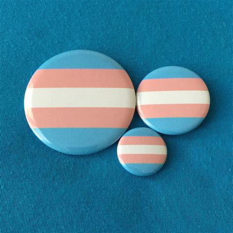 Transgender Trans Classic Pride Flag Pin Badge Pinback Button Etsy